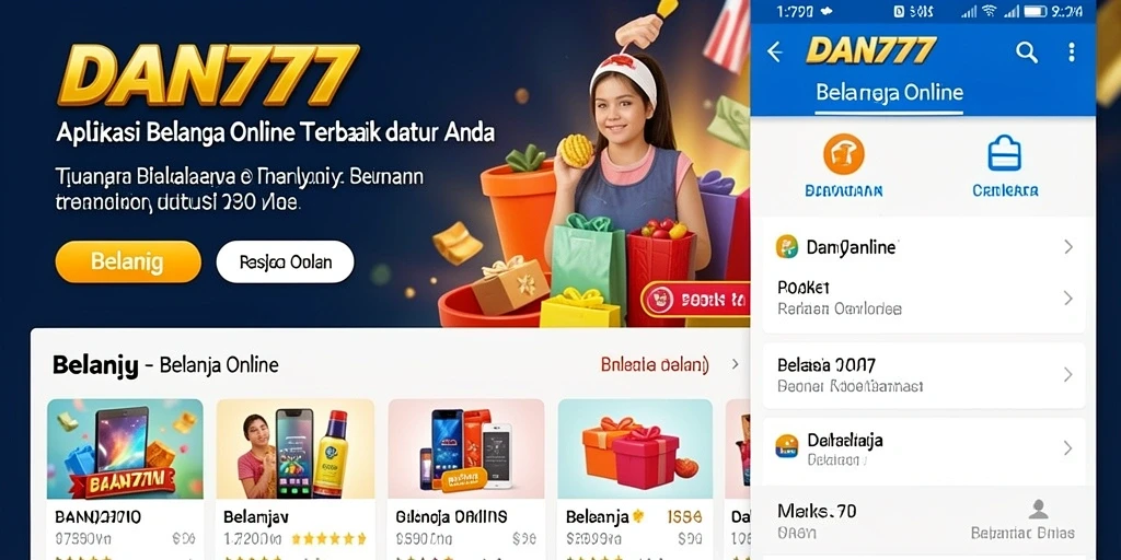 Tampilan antarmuka aplikasi DAN777 yang user-friendly dan menarik.