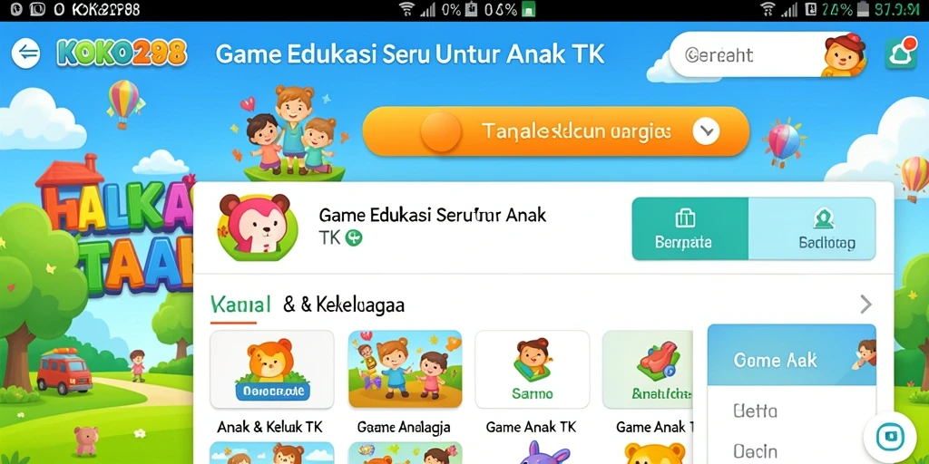 Tampilan antarmuka yang ramah anak di KOKO288.