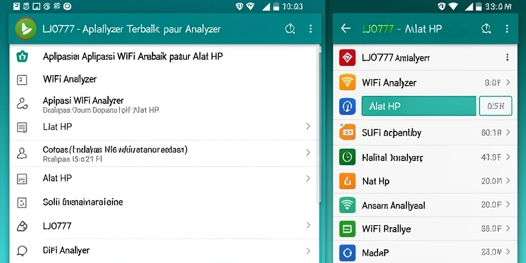 Antarmuka pengguna LJO777 yang menampilkan analisis WiFi secara real-time.
