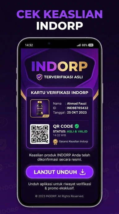 Tampilan kanal resmi indorp